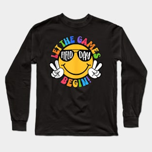 Field Day Let The Games Begin 2024 Kids Boys Girls Teachers Long Sleeve T-Shirt